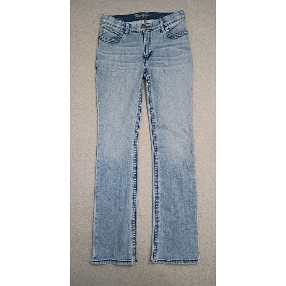 Wrangler Willow Ultimate Riding Jeans Light Wash Bootcut Denim WRW60AD 29x34 - Picture 2 of 8